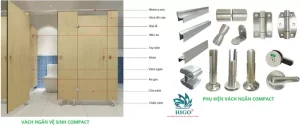 Điểm nhấn trên vách ngăn nhà vệ sinh PVC: Nhẹ nhưng cứng