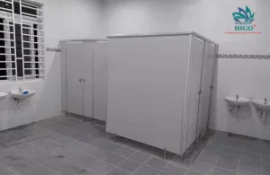 Thi công vách ngăn vệ sinh Compact HPL