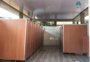 Vách ngăn vệ sinh compact HPL khu vệ sinh chịu nước 100%