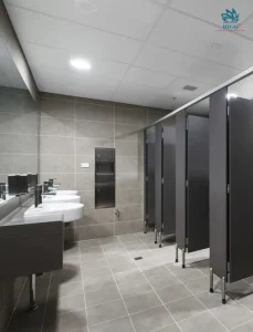 Vách ngăn vệ sinh compact hpl thi công kết hợp giữa thẩm mỹ và chức năng