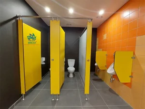 Vách ngăn vệ sinh sản xuất tấm Compact HPL cải tiến và được ứng dụng rộng rãi